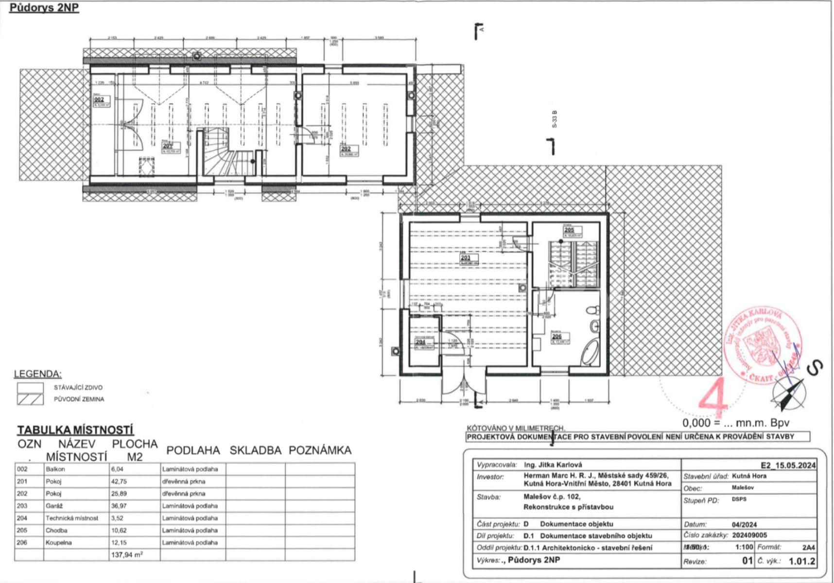 house for sale, 456 m², Malešov, Středočeský Region