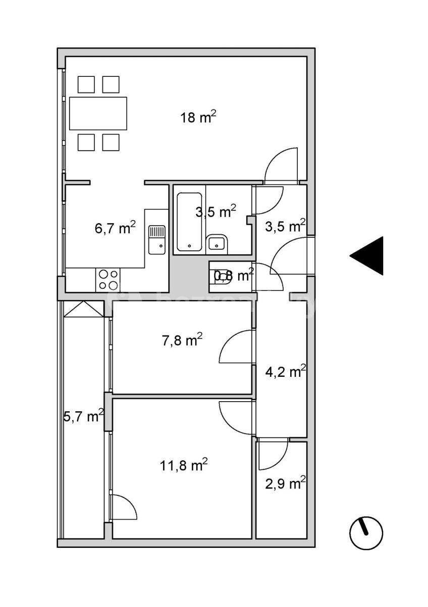 2 bedroom with open-plan kitchen flat to rent, 59 m², Jablonecká, Prague, Prague
