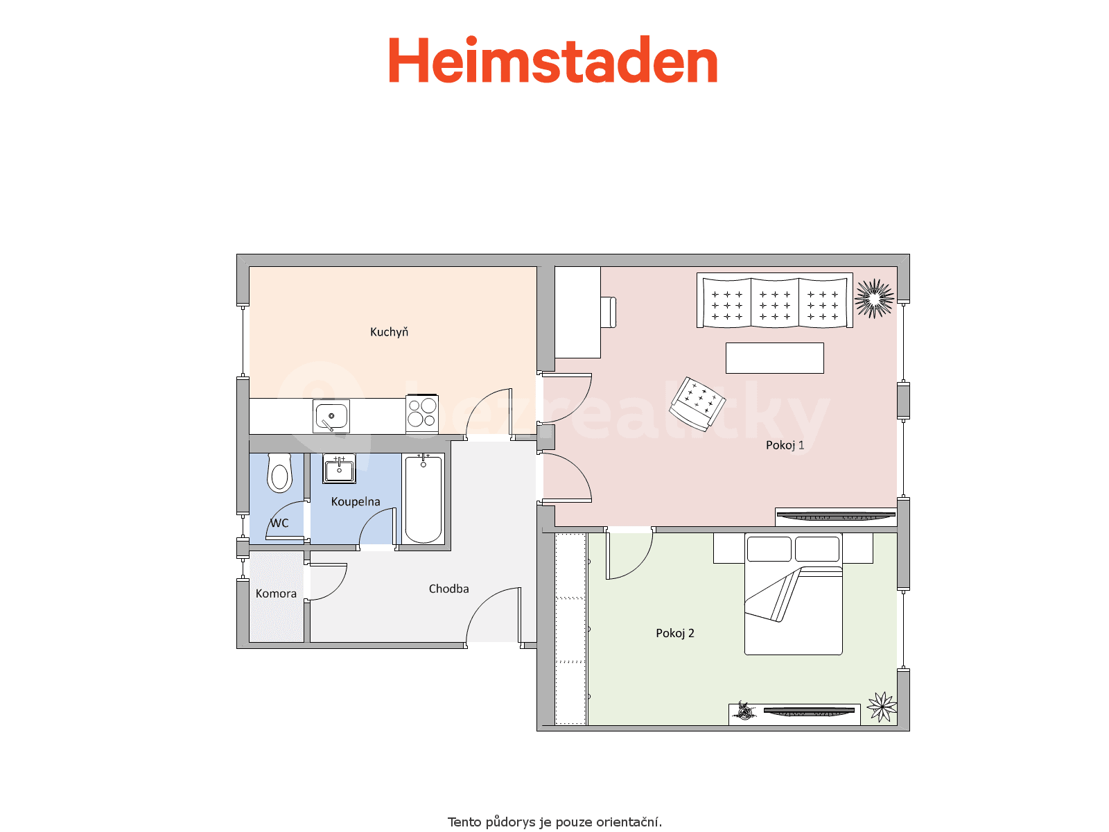 2 bedroom flat to rent, 62 m², Slovenského národního povstání, Havířov, Moravskoslezský Region