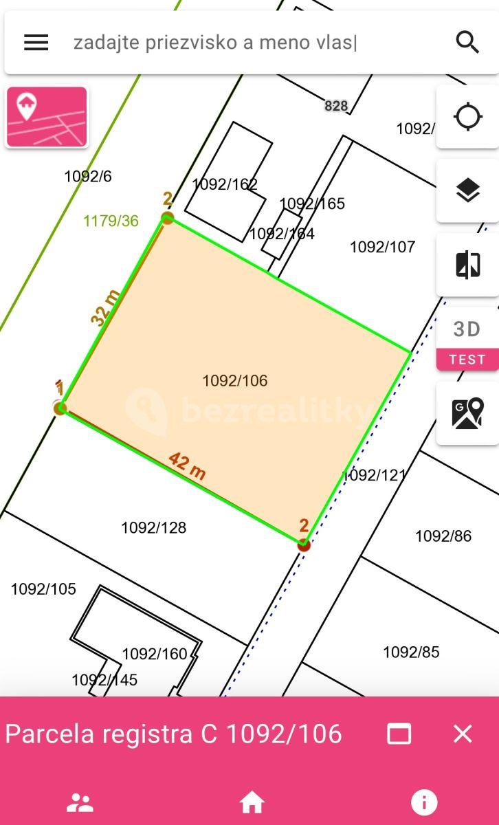 plot for sale, 1,356 m², Široké, Prešovský Region