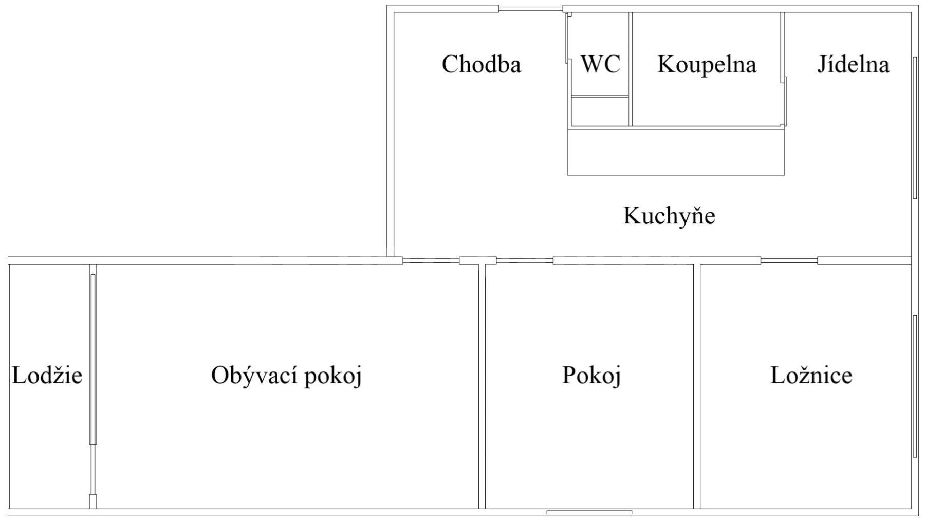 3 bedroom flat for sale, 65 m², Oldřichova, Liberec, Liberecký Region