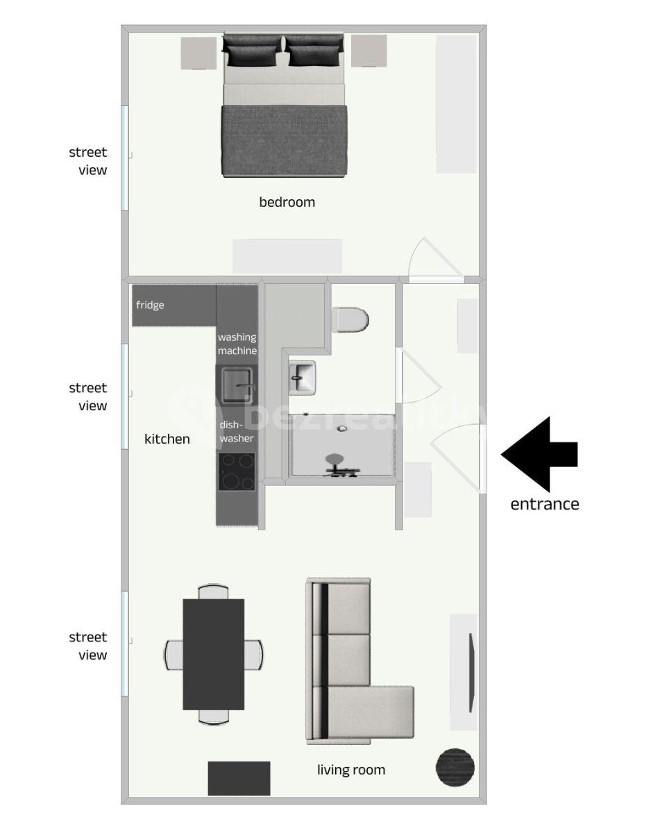 2 bedroom flat to rent, 52 m², Vinohradská, Prague, Prague