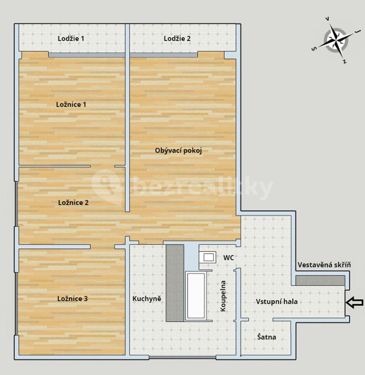 4 bedroom flat for sale, 84 m², Hrubínova, Litoměřice, Ústecký Region