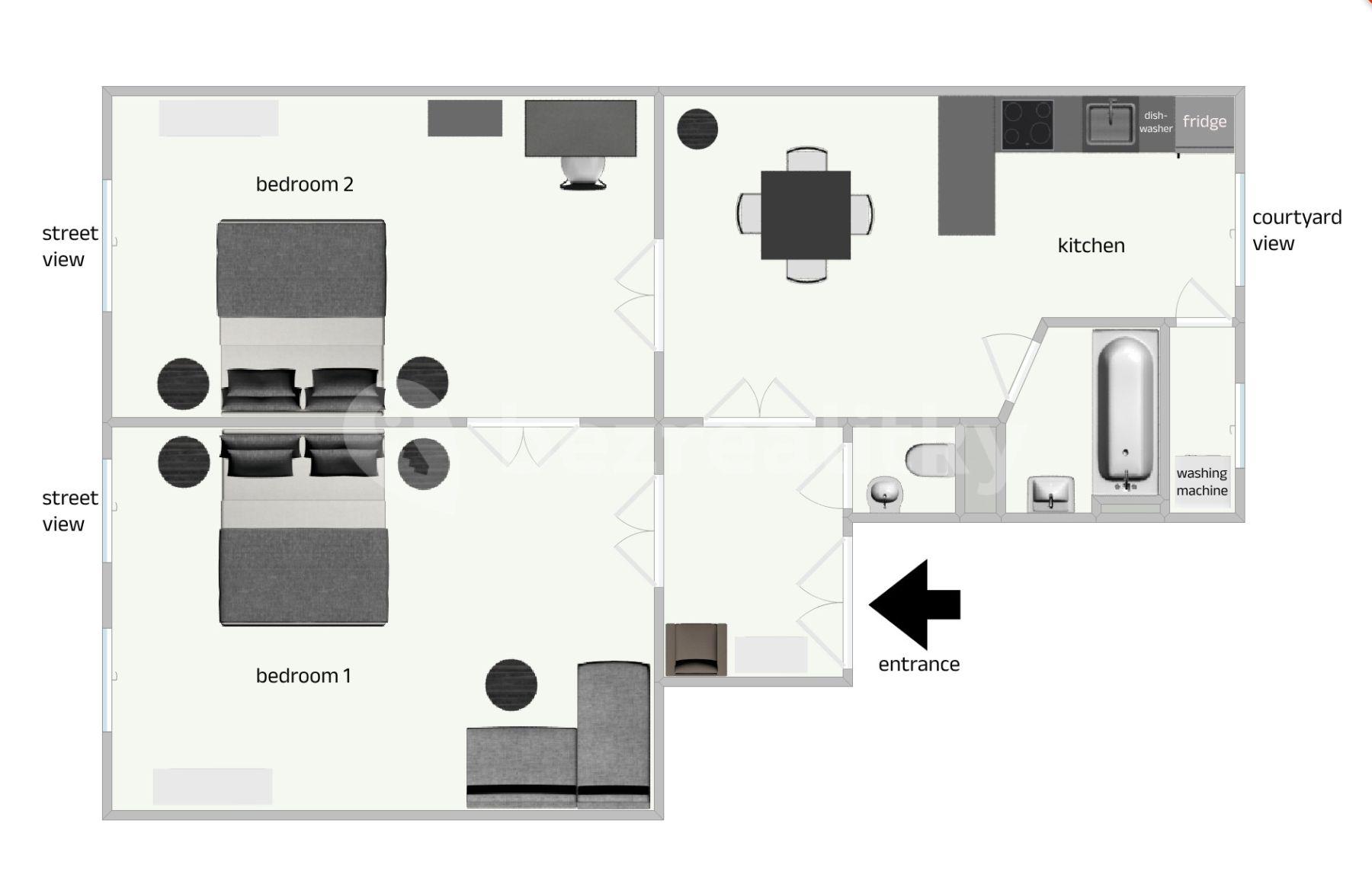 2 bedroom flat to rent, 90 m², Blanická, Prague, Prague