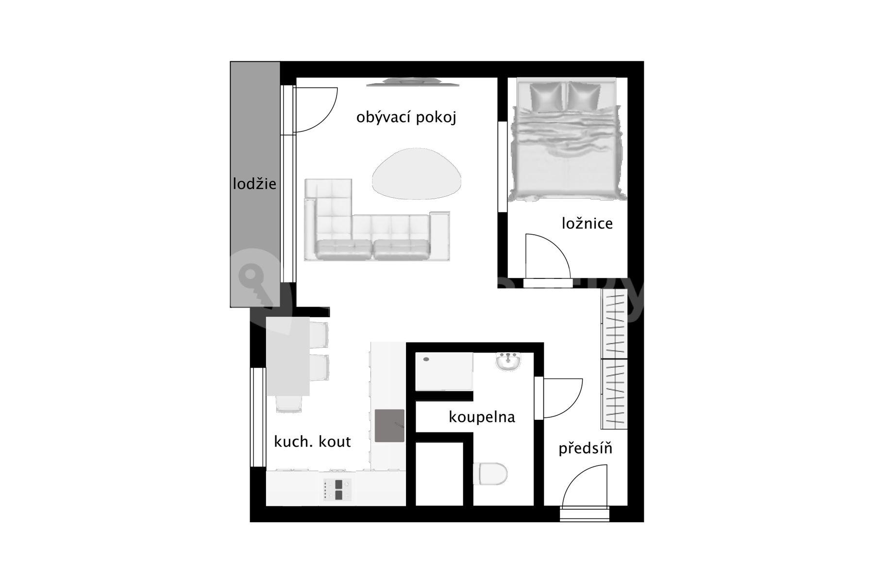 1 bedroom with open-plan kitchen flat for sale, 45 m², sídl. Hůrka, Kralupy nad Vltavou, Středočeský Region