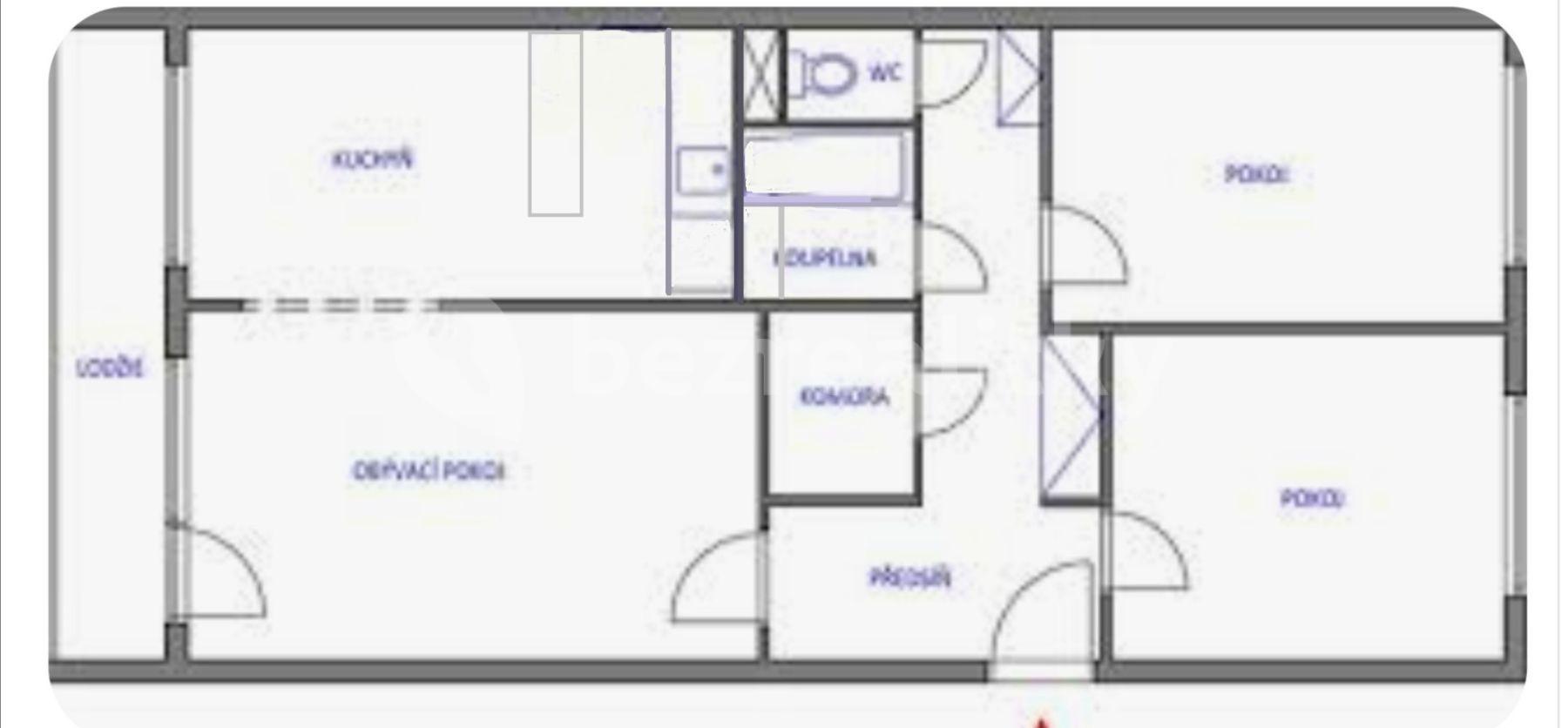 3 bedroom flat to rent, 67 m², Žandovská, Prague, Prague