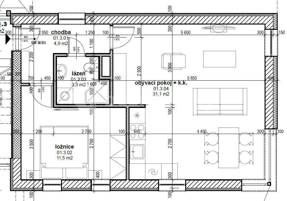 1 bedroom with open-plan kitchen flat for sale, 53 m², Na Rybárně, Hradec Králové, Královéhradecký Region