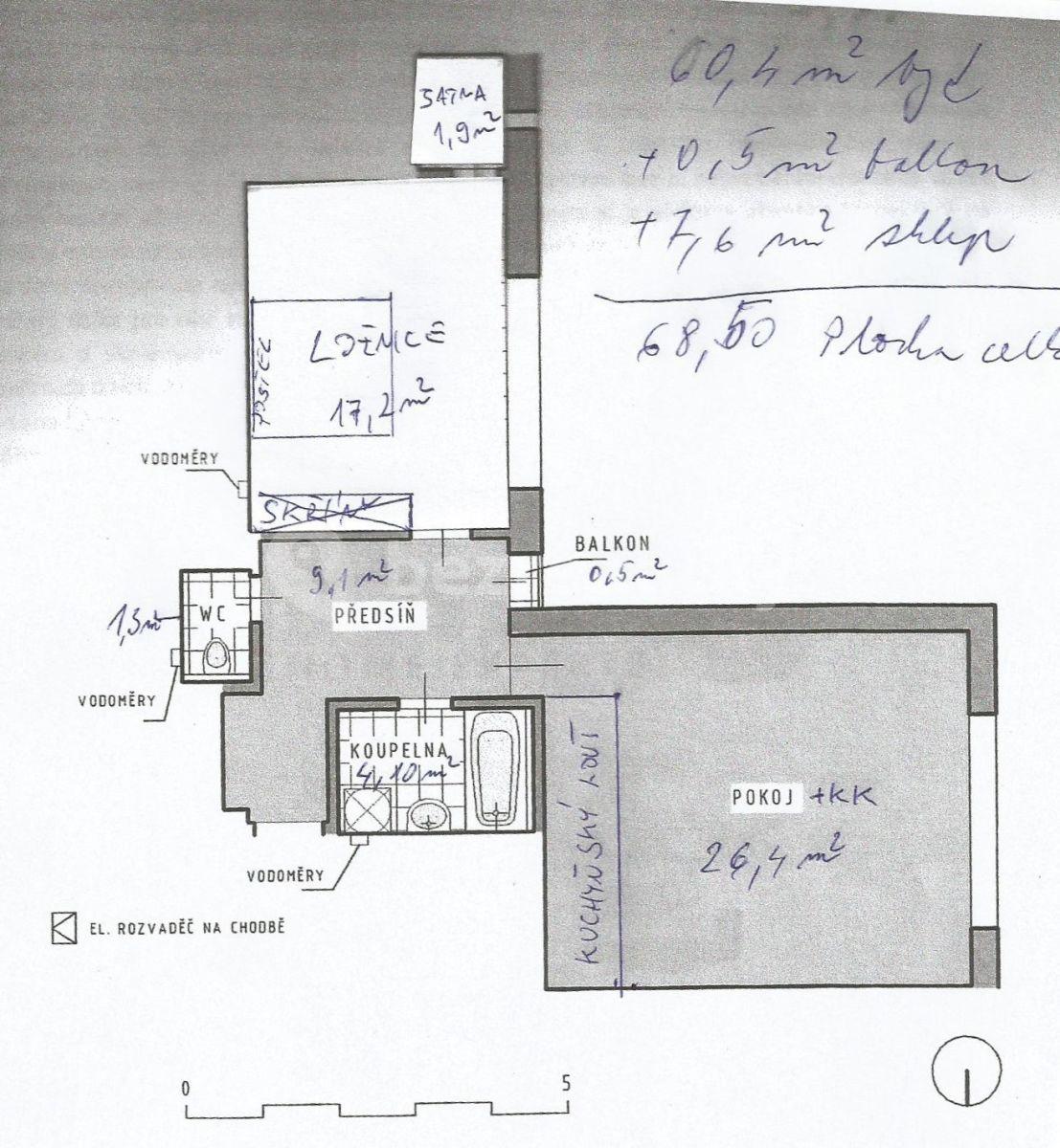 1 bedroom with open-plan kitchen flat for sale, 60 m², Františka Křížka, Prague, Prague