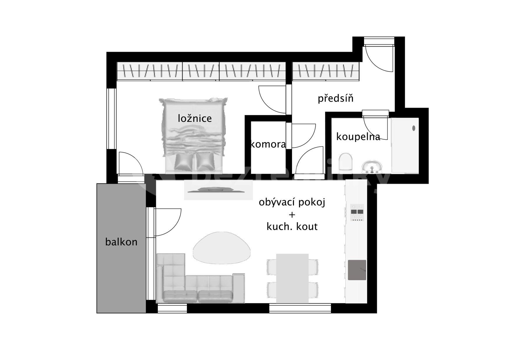 1 bedroom with open-plan kitchen flat for sale, 58 m², Klapálkova, Prague, Prague