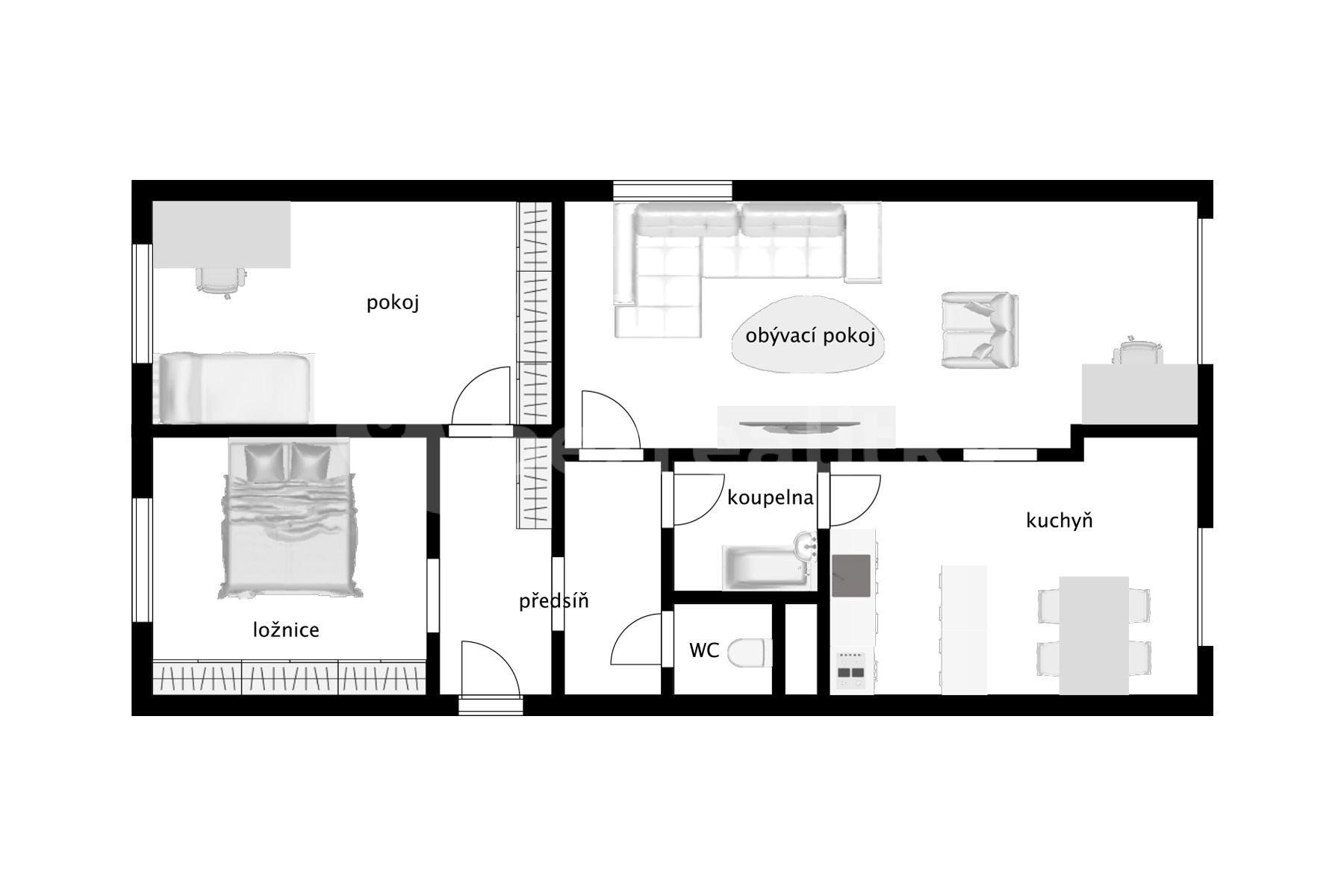 3 bedroom flat for sale, 70 m², Střekovská, Prague, Prague