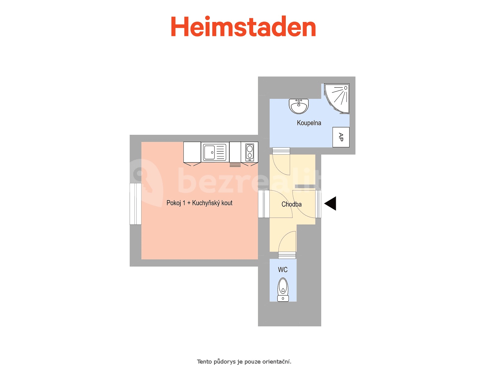 Studio flat to rent, 21 m², Vardasova, Havířov, Moravskoslezský Region