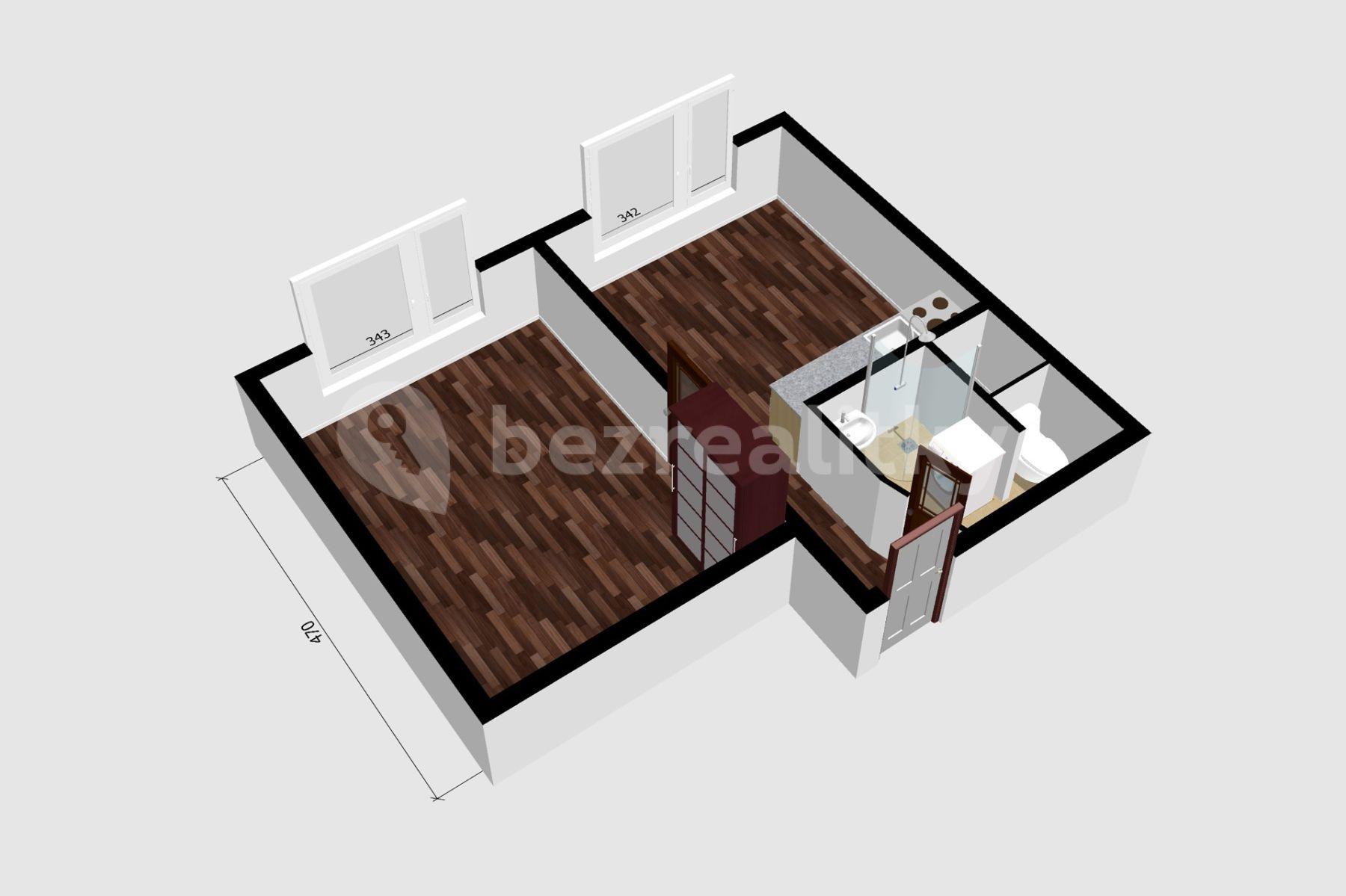 1 bedroom with open-plan kitchen flat for sale, 36 m², Pražská, Slaný, Středočeský Region