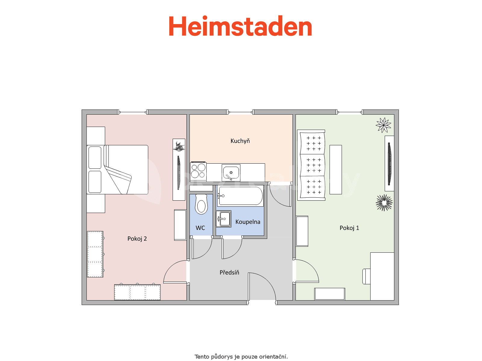 2 bedroom flat to rent, 54 m², Nedbalova, Karviná, Moravskoslezský Region