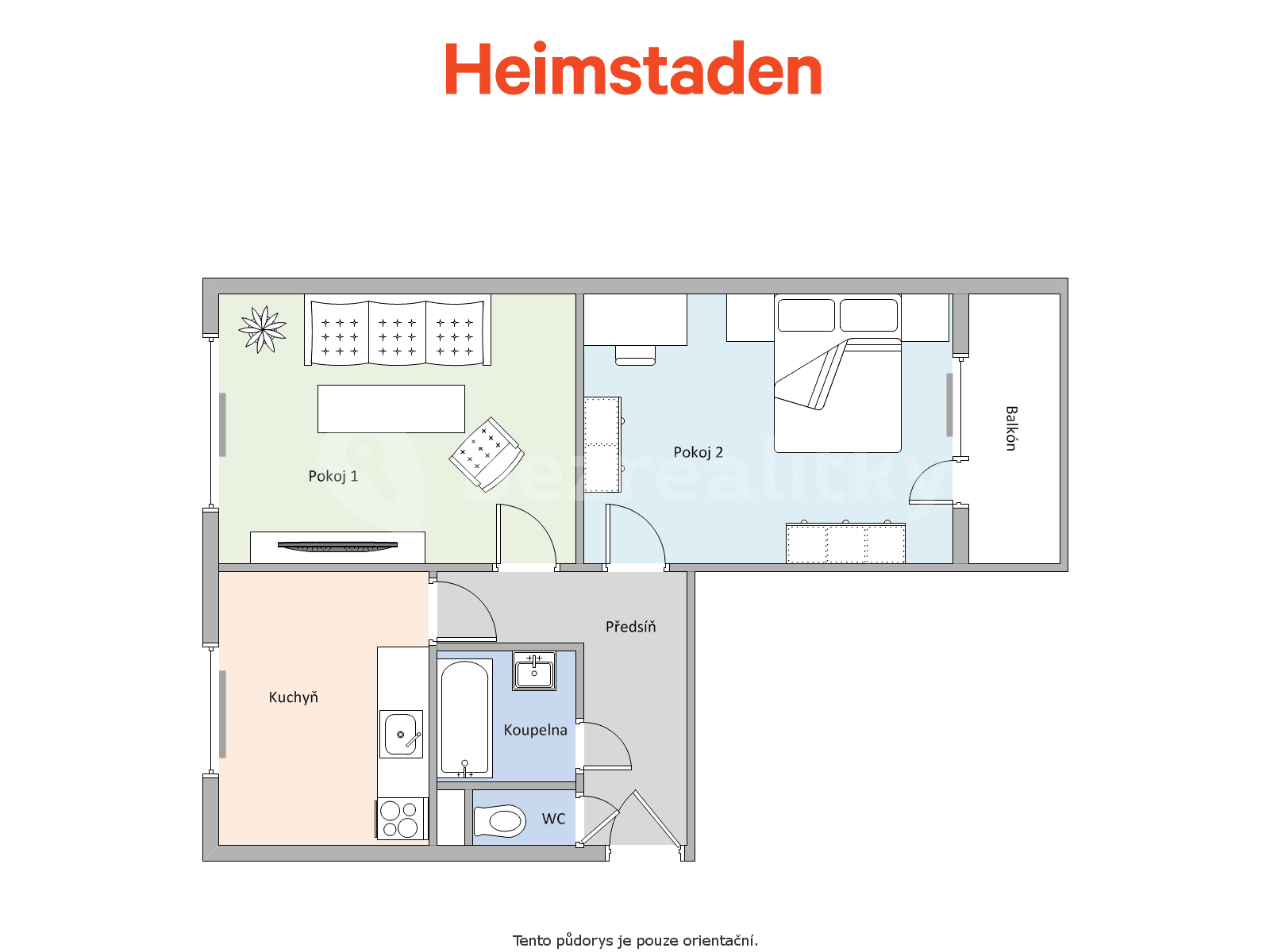 2 bedroom flat to rent, 52 m², Kořenského, Karviná, Moravskoslezský Region