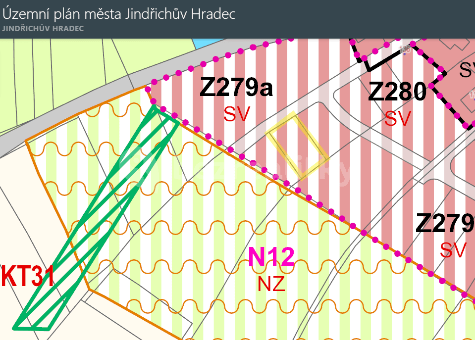 plot for sale, 786 m², Jindřichův Hradec, Jihočeský Region