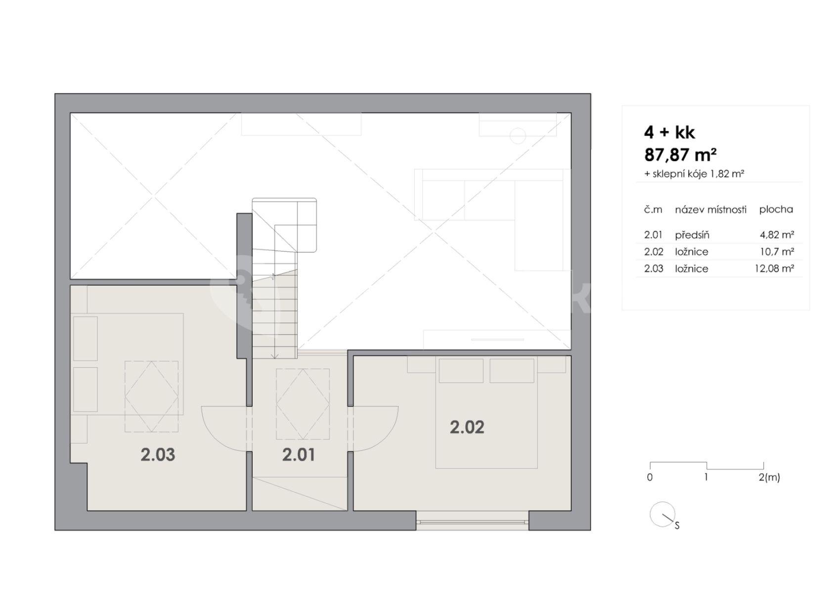 3 bedroom with open-plan kitchen flat for sale, 87 m², Pod Homolkou, Beroun, Středočeský Region