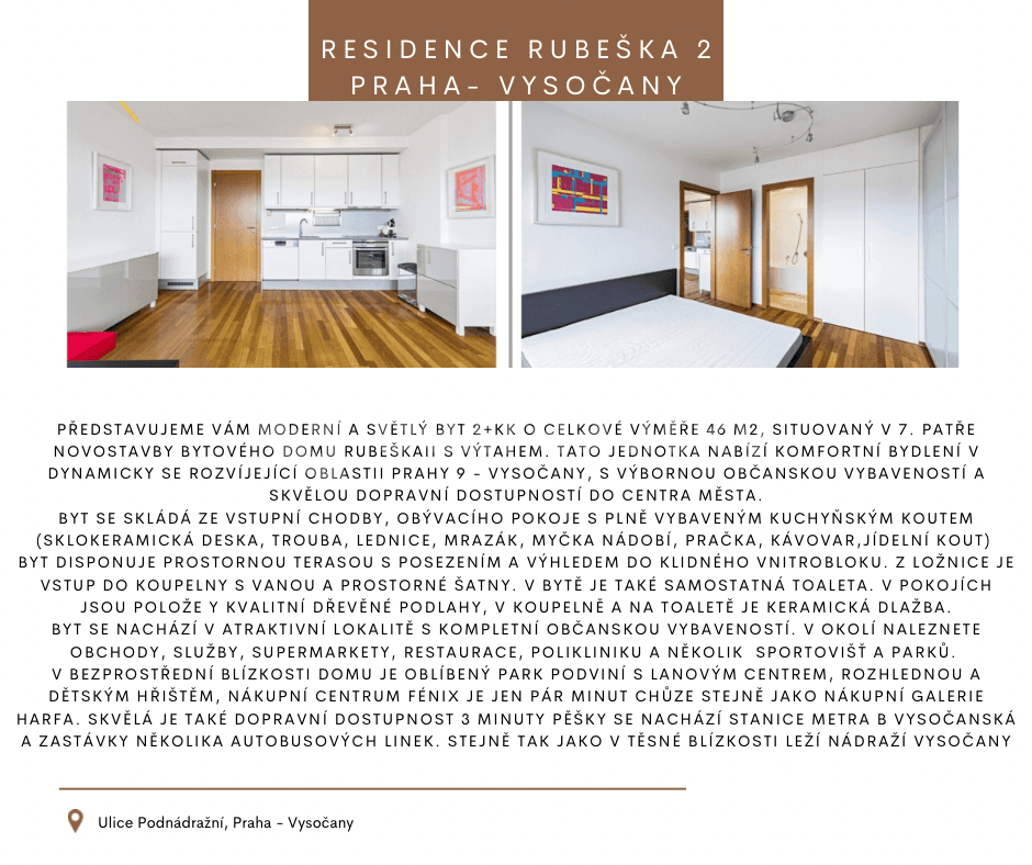 1 bedroom with open-plan kitchen flat to rent, 46 m², Paříkova, Prague, Prague