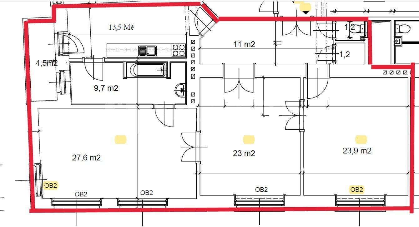 3 bedroom flat for sale, 116 m², Nádražní, Ostrava, Moravskoslezský Region