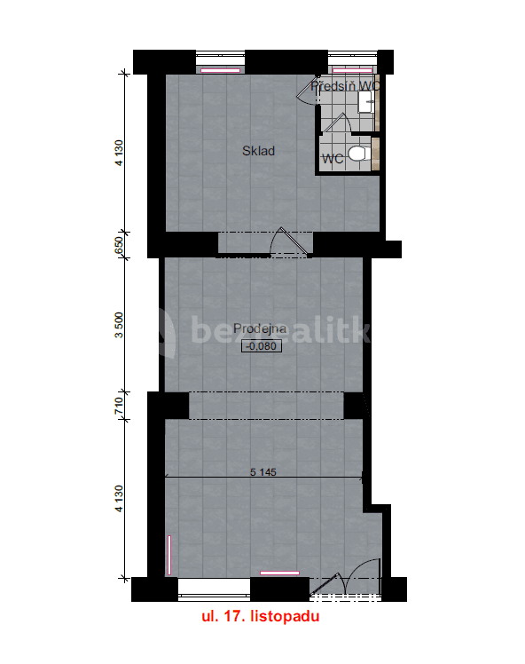 office to rent, 67 m², 17. listopadu, Ostrava, Moravskoslezský Region