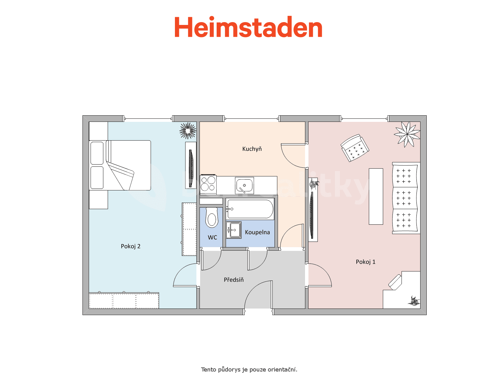 2 bedroom flat to rent, 49 m², Nedbalova, Karviná, Moravskoslezský Region