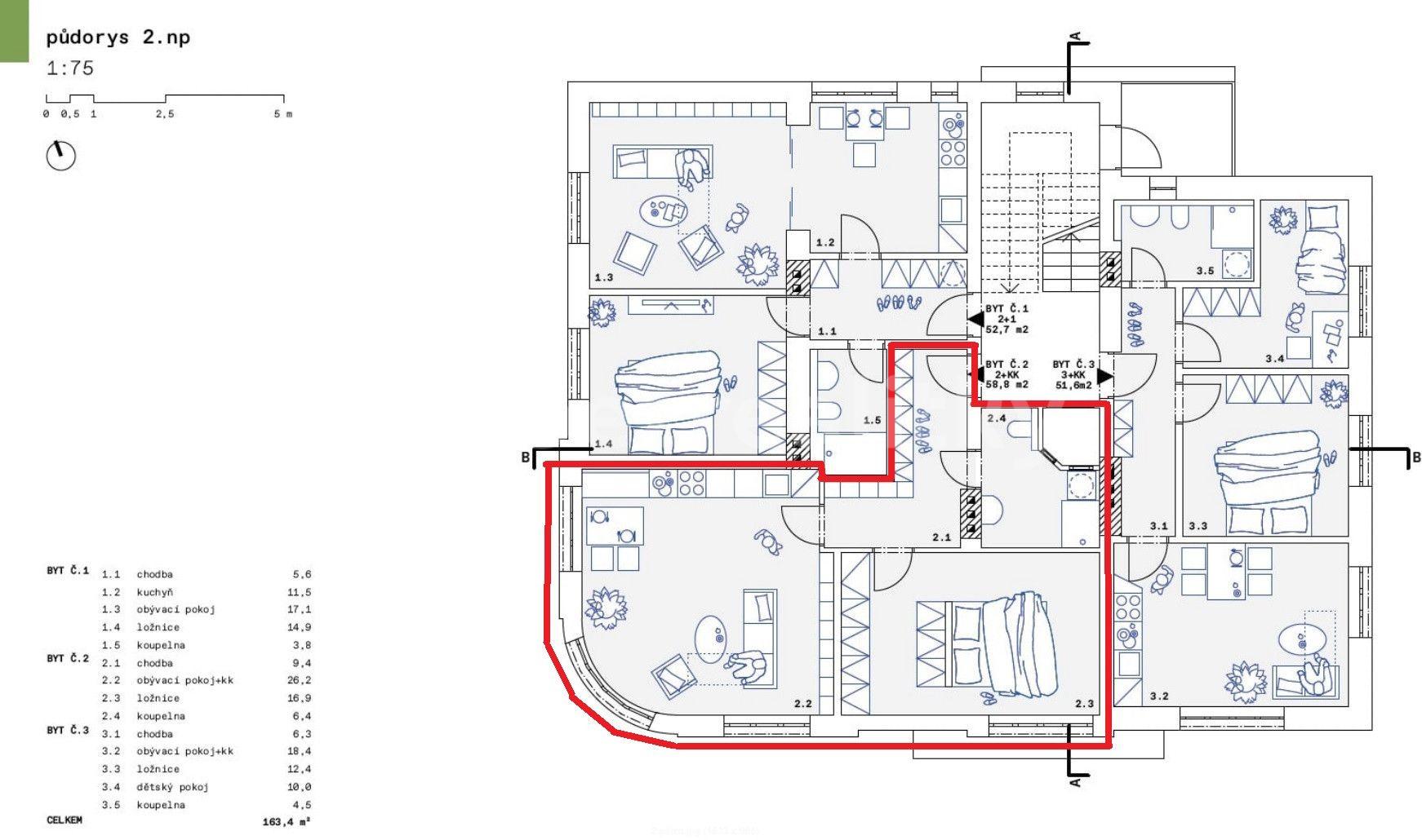 1 bedroom with open-plan kitchen flat to rent, 59 m², Hronovská, Rtyně v Podkrkonoší, Královéhradecký Region