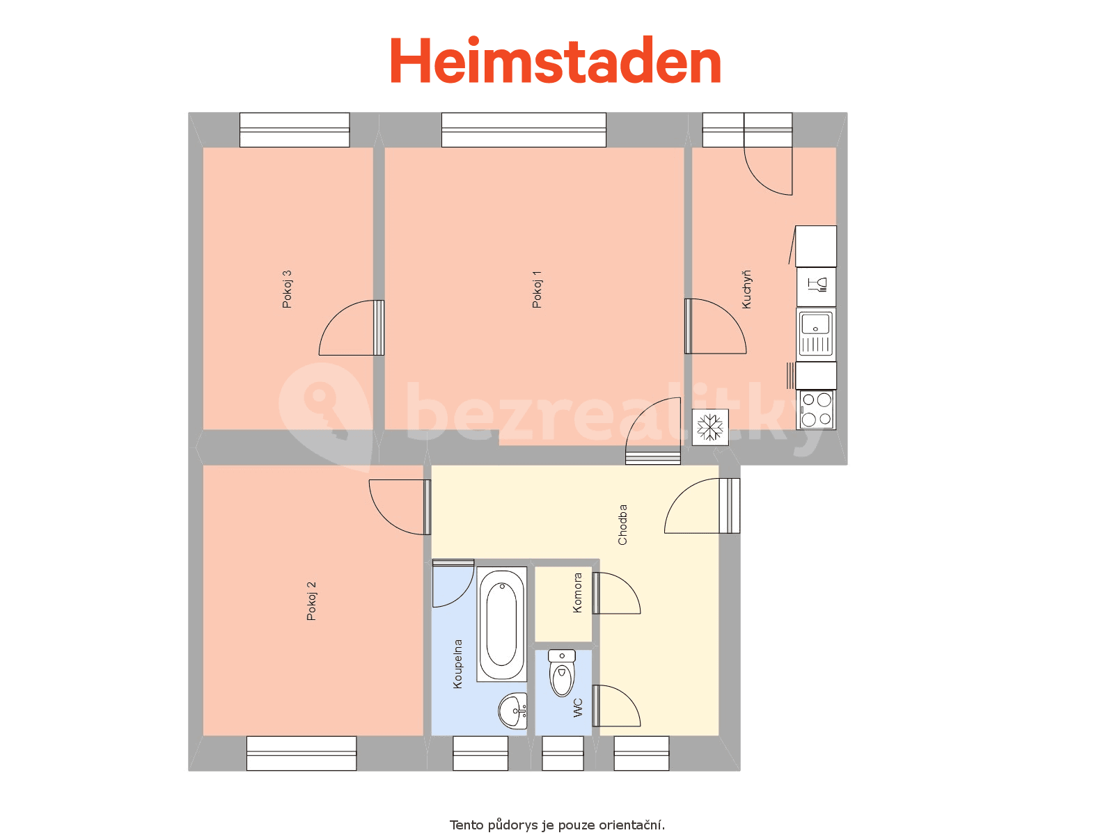 3 bedroom flat to rent, 68 m², Dukelská, Havířov, Moravskoslezský Region