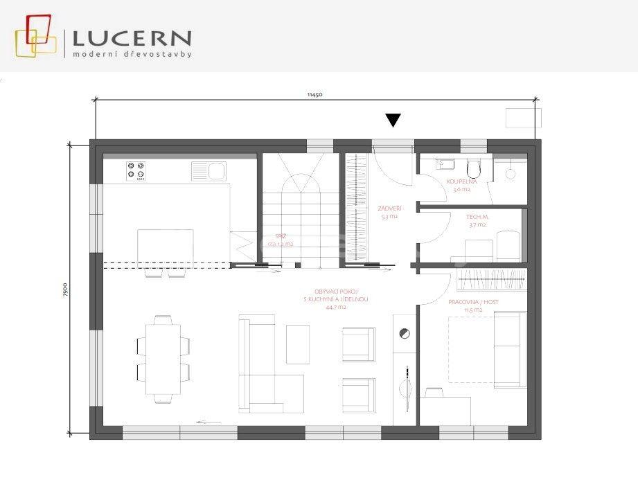 plot for sale, 860 m², Lhota, Středočeský Region