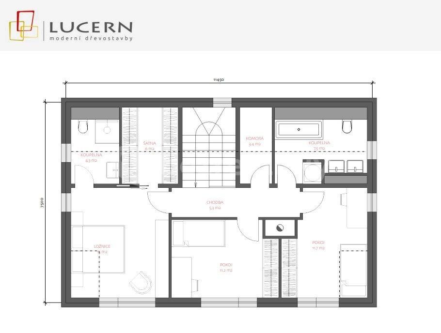 plot for sale, 860 m², Lhota, Středočeský Region