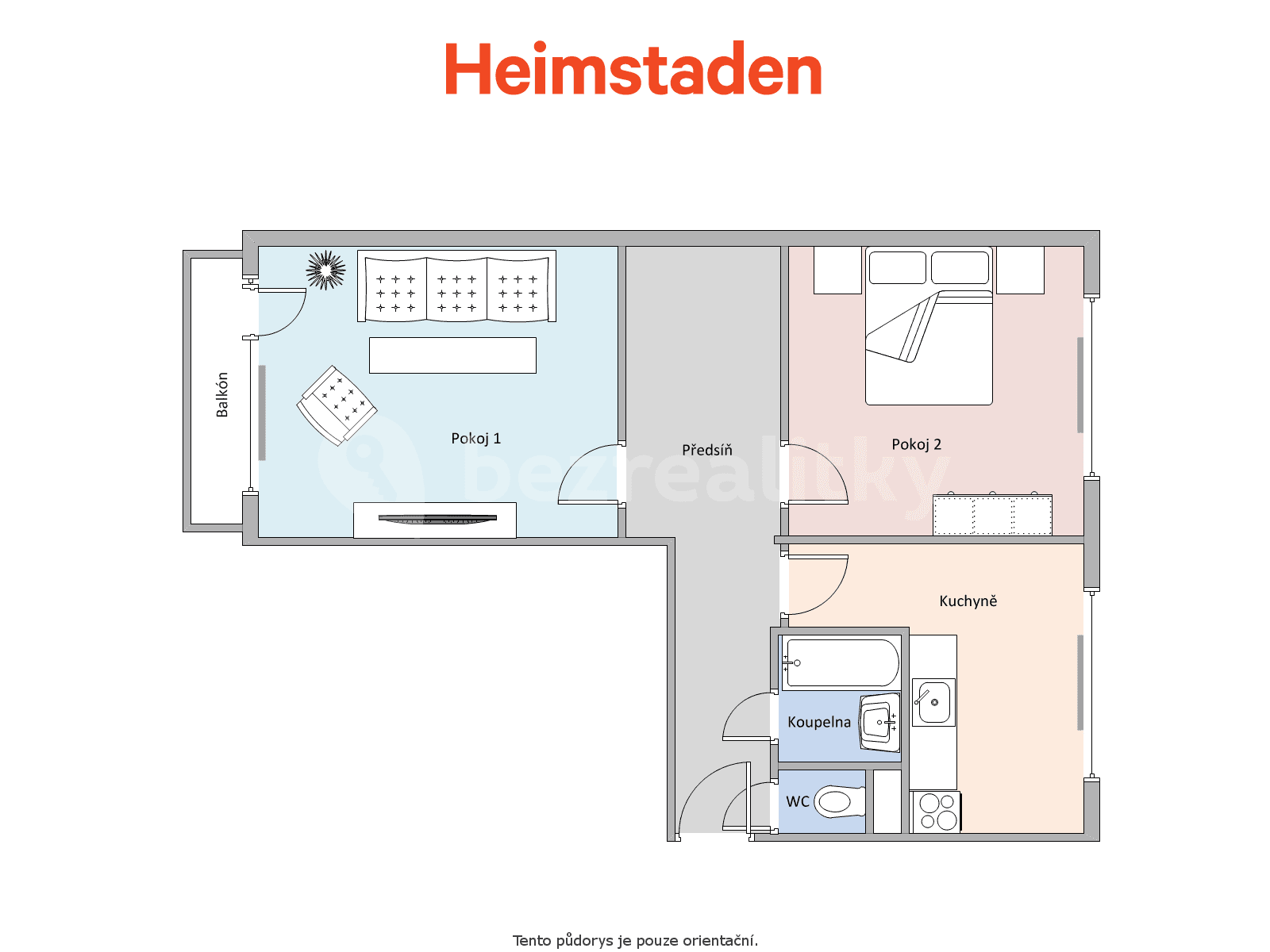 2 bedroom flat to rent, 56 m², Prameny, Karviná, Moravskoslezský Region