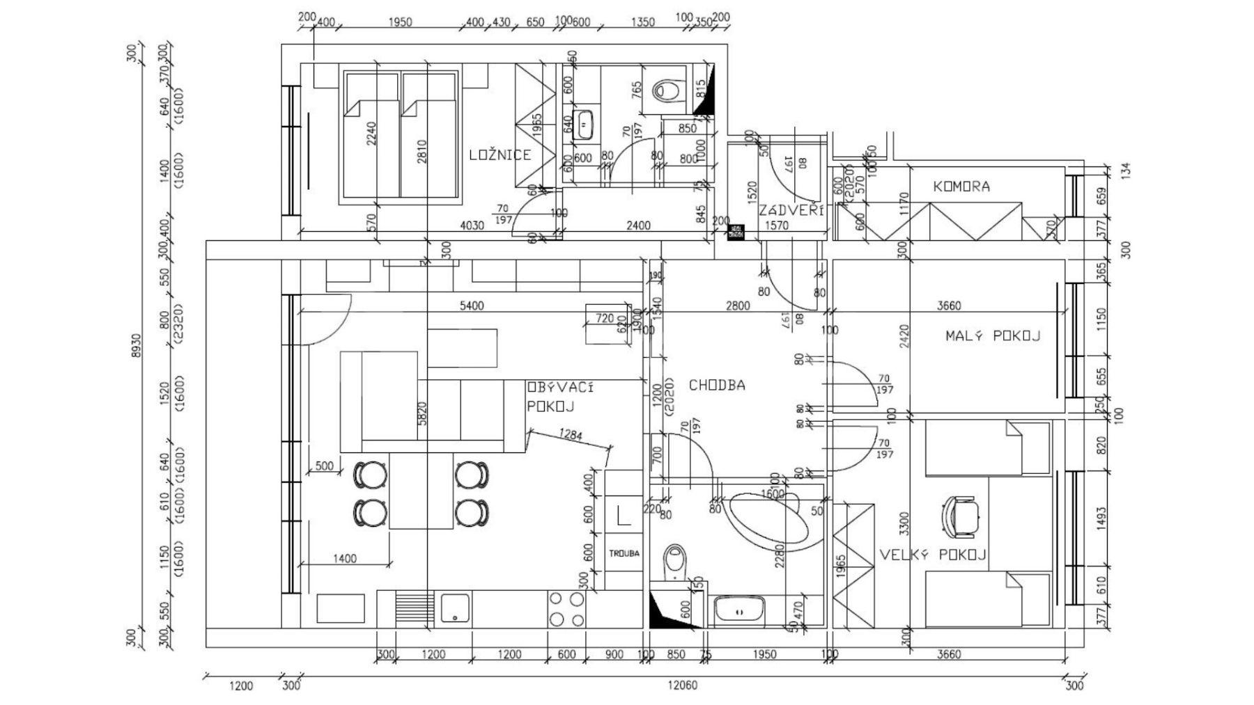 3 bedroom with open-plan kitchen flat for sale, 98 m², Lýskova, Prague, Prague