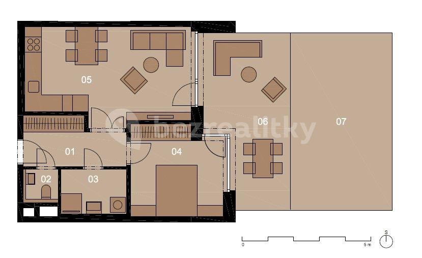 1 bedroom with open-plan kitchen flat to rent, 53 m², Armády, Prague, Prague