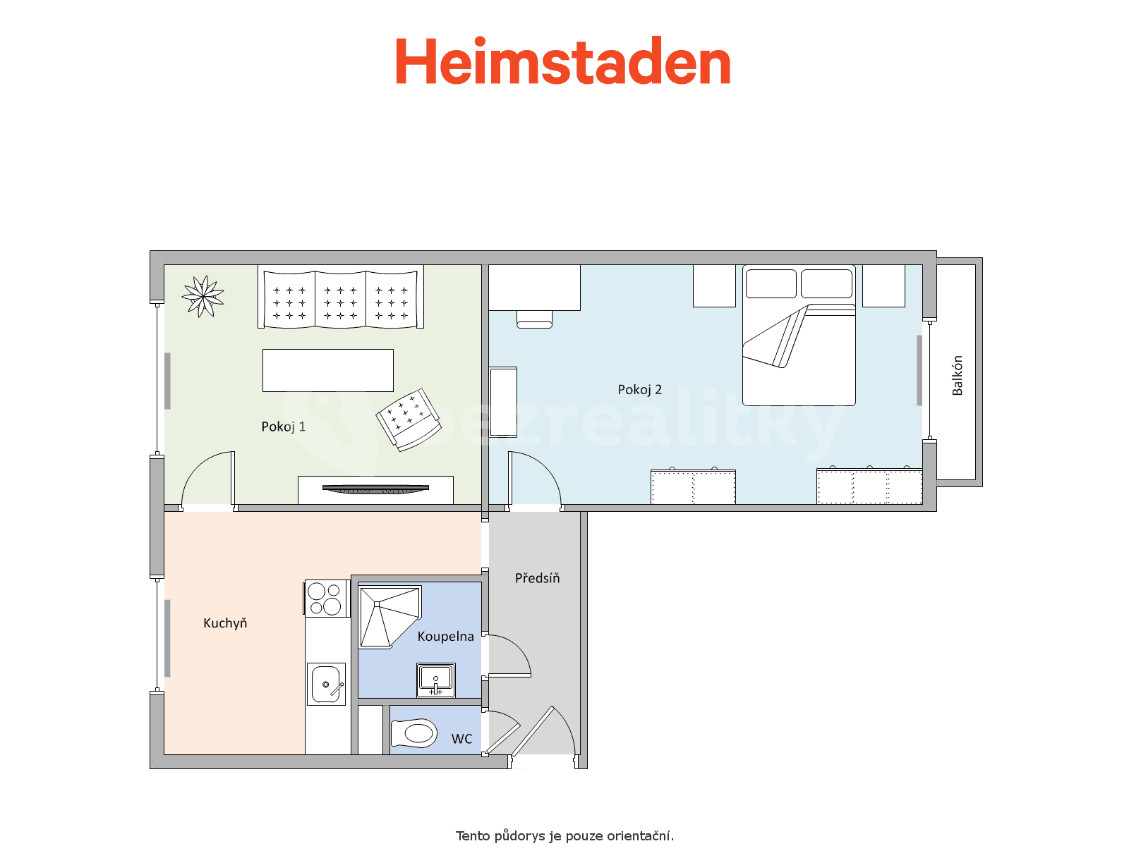 2 bedroom flat to rent, 51 m², Holubova, Karviná, Moravskoslezský Region