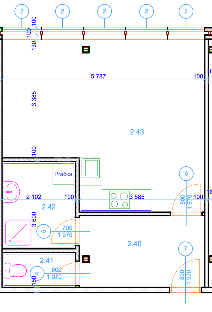 Studio flat to rent, 40 m², Adámkova třída, Hlinsko, Pardubický Region