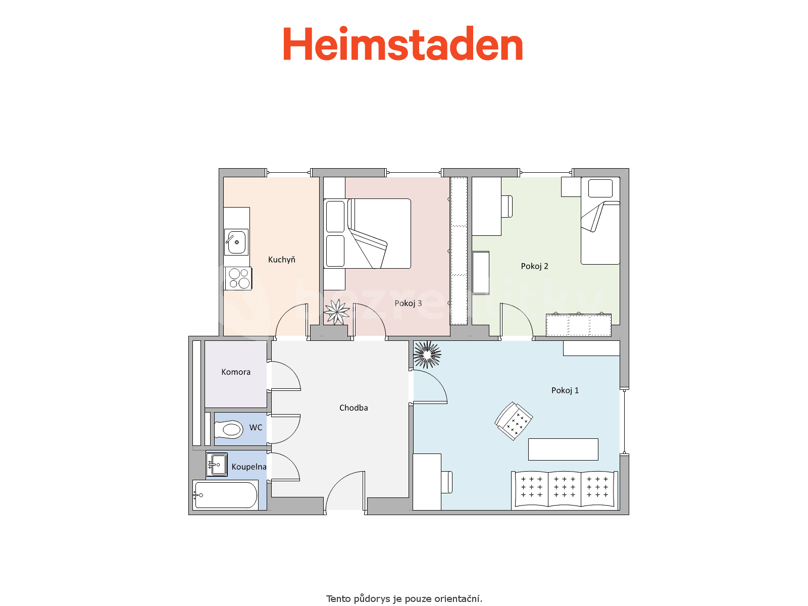 3 bedroom flat to rent, 85 m², Gorkého, Havířov, Moravskoslezský Region