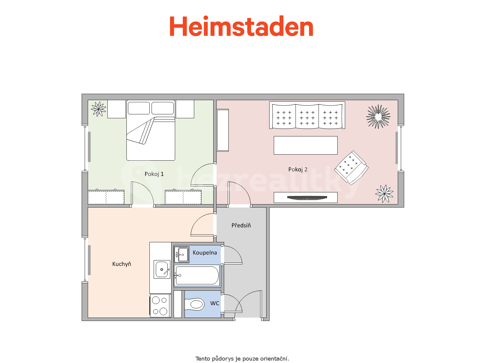 2 bedroom flat to rent, 50 m², Národní třída, Havířov, Moravskoslezský Region