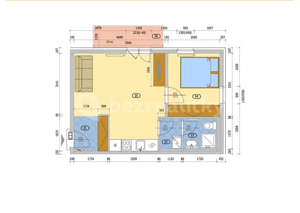 1 bedroom with open-plan kitchen flat to rent, 38 m², Prokopa Holého, Slaný, Středočeský Region