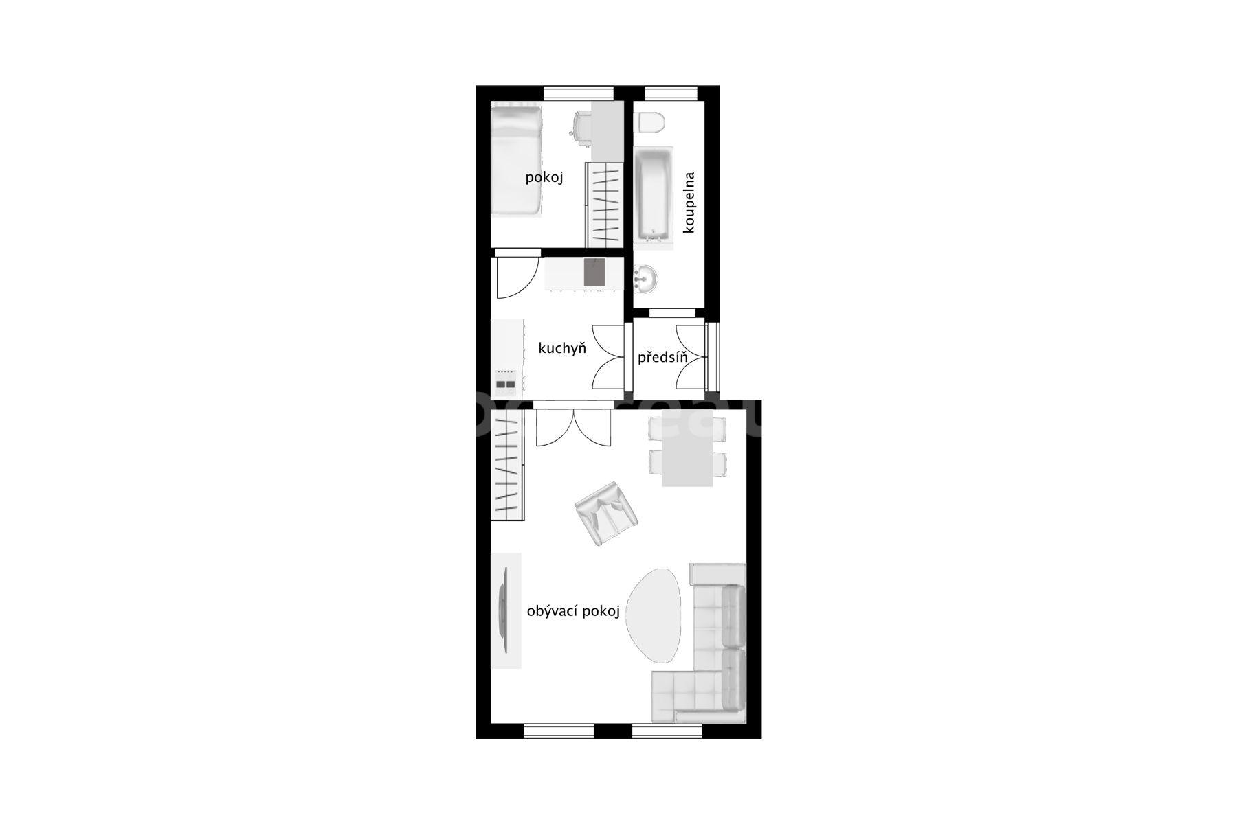 2 bedroom flat for sale, 47 m², B. Smetany, České Budějovice, Jihočeský Region