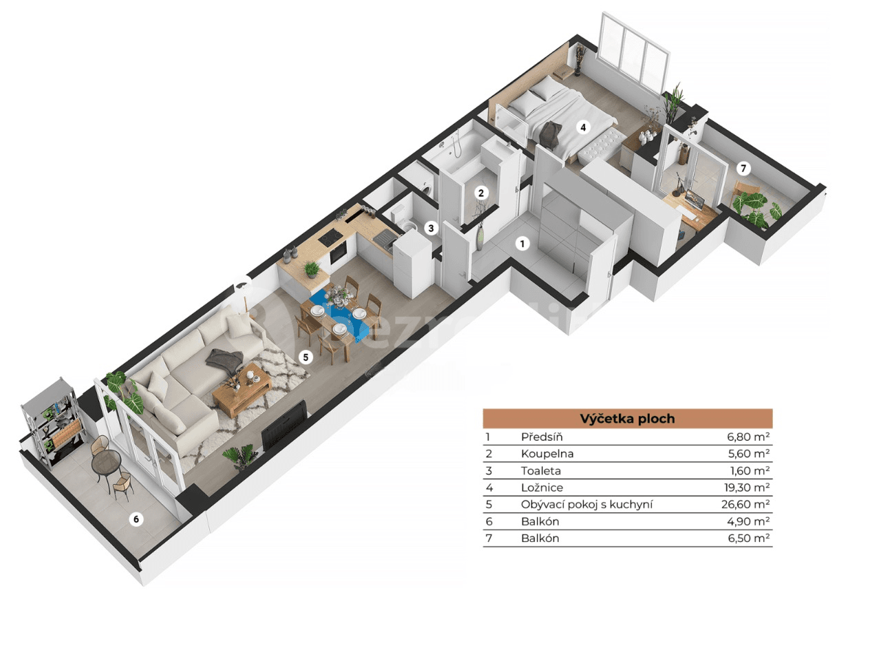 1 bedroom with open-plan kitchen flat for sale, 74 m², Petrohradská, Prague, Prague