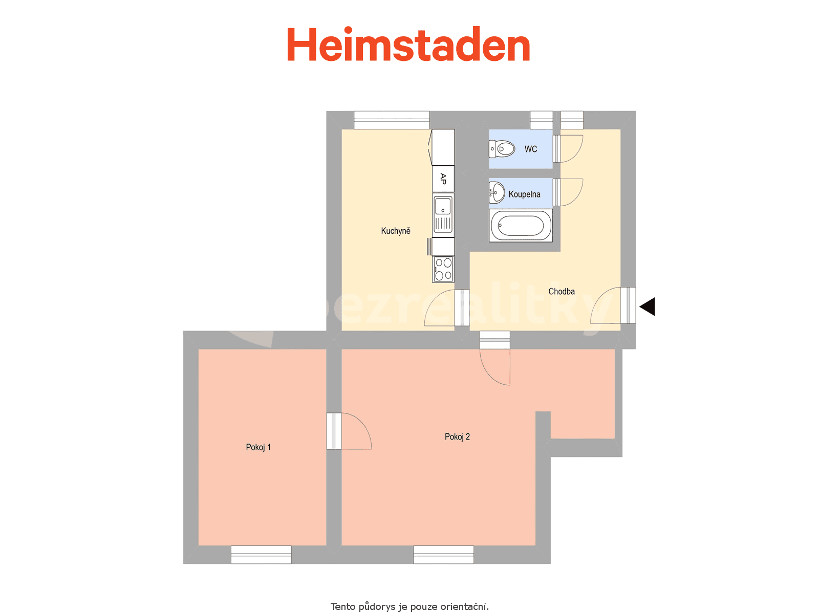 2 bedroom flat to rent, 60 m², Hlavní třída, Havířov, Moravskoslezský Region