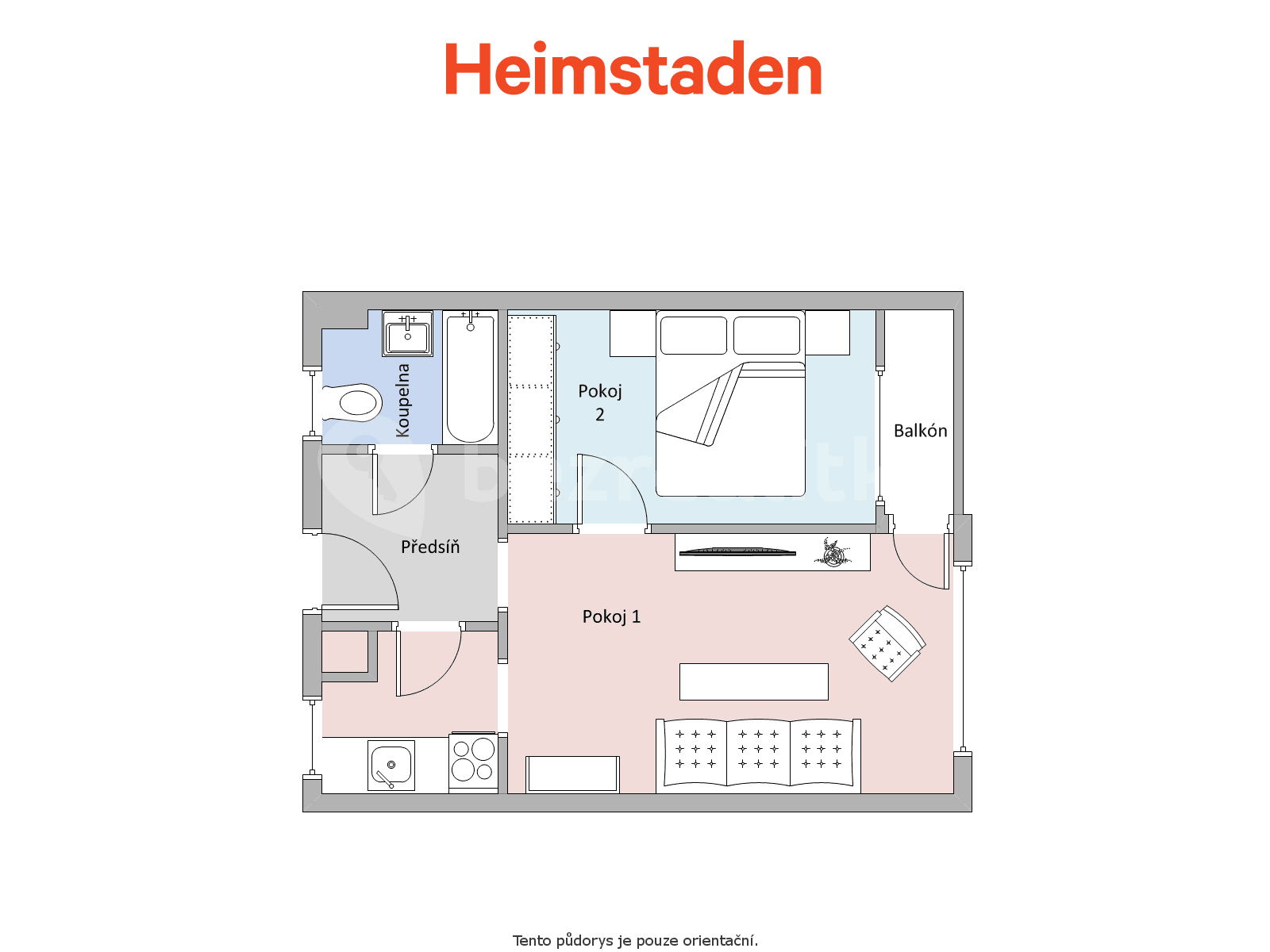 2 bedroom flat to rent, 46 m², Lesní, Orlová, Moravskoslezský Region