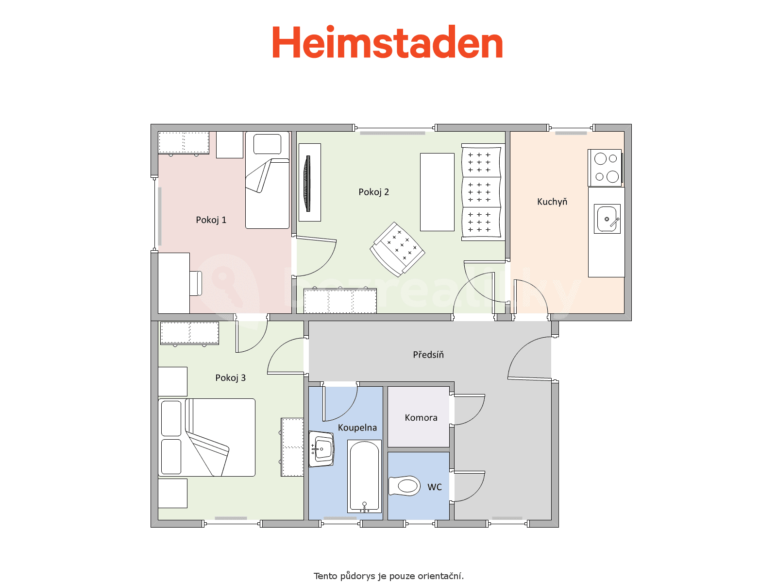 3 bedroom flat to rent, 76 m², U Nádraží, Havířov, Moravskoslezský Region