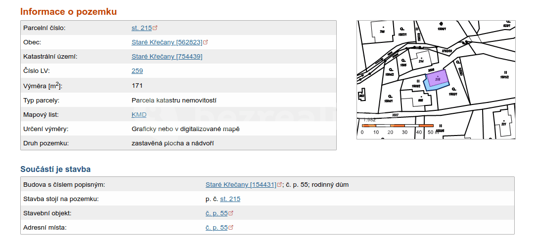 recreational property for sale, 171 m², Staré Křečany, Ústecký Region