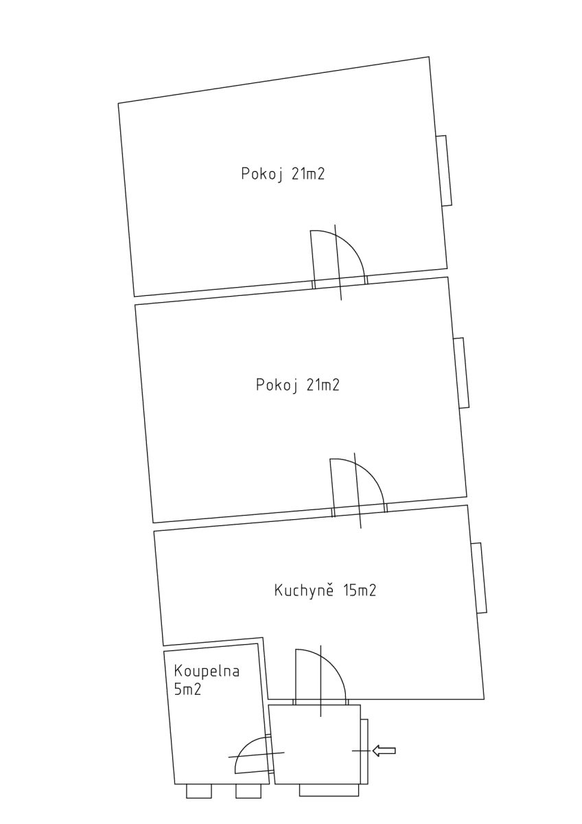 2 bedroom flat to rent, 65 m², sady 5. května, Plzeň, Plzeňský Region