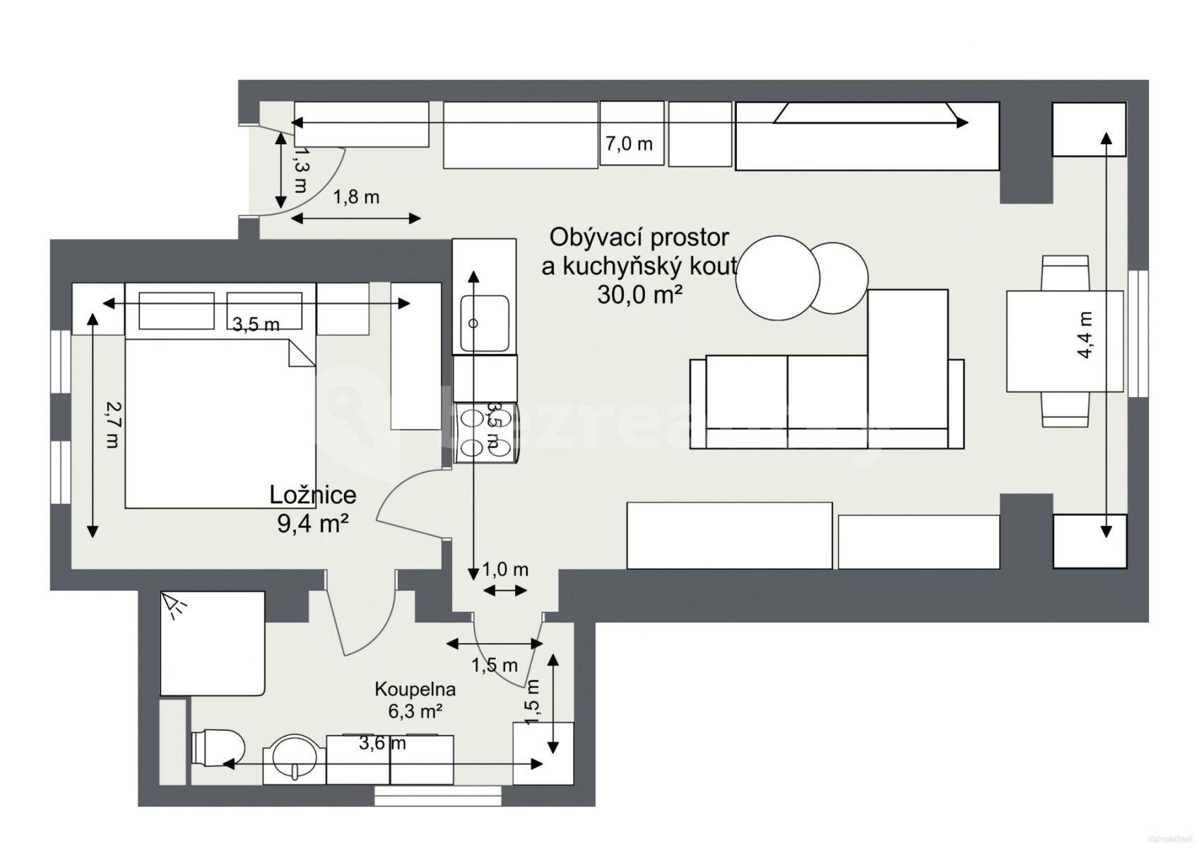 3 bedroom with open-plan kitchen flat for sale, 115 m², Moravanská, Prague, Prague