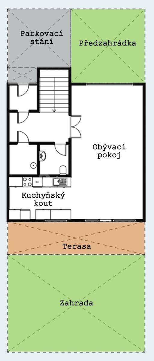 house for sale, 121 m², Zlatnická, Jenštejn, Středočeský Region