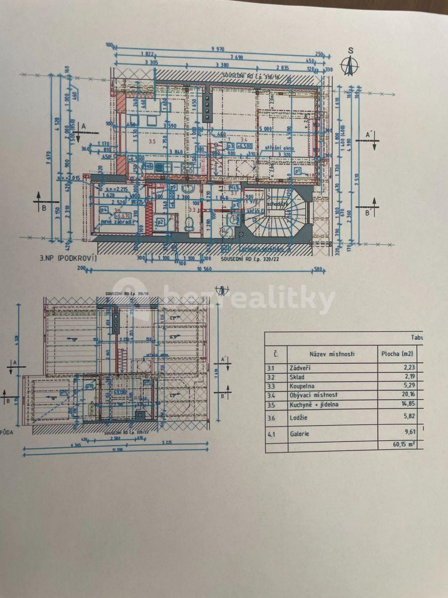 1 bedroom with open-plan kitchen flat to rent, 60 m², B. Němcové, České Budějovice, Jihočeský Region