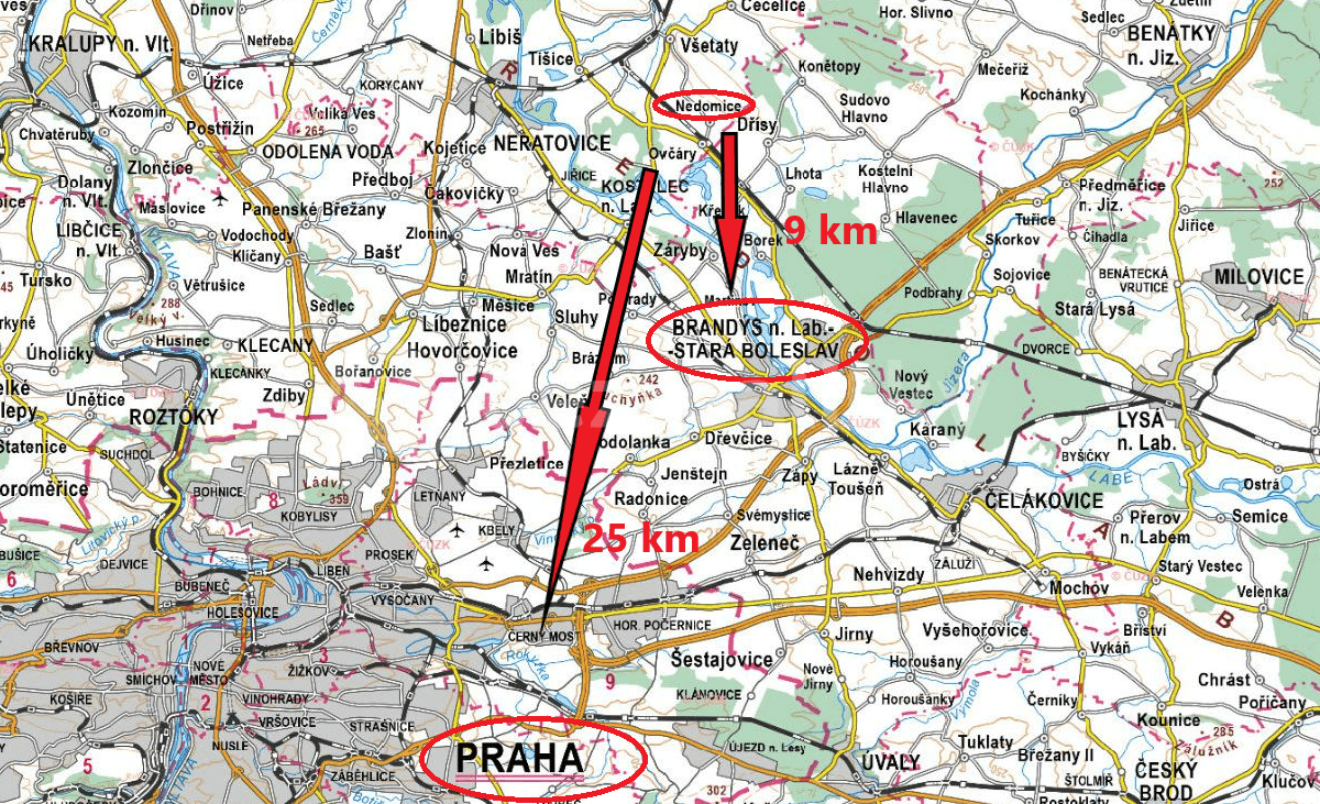 plot for sale, 803 m², Nedomice, Středočeský Region