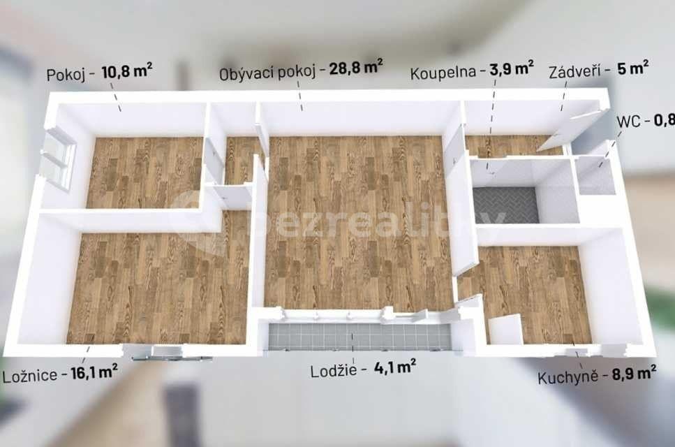 3 bedroom flat for sale, 77 m², Plzeňská, Příbram, Středočeský Region