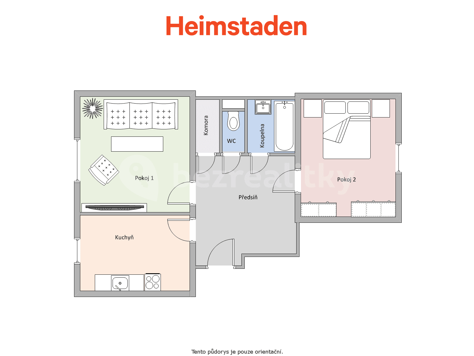 2 bedroom flat to rent, 54 m², Tylova, Havířov, Moravskoslezský Region