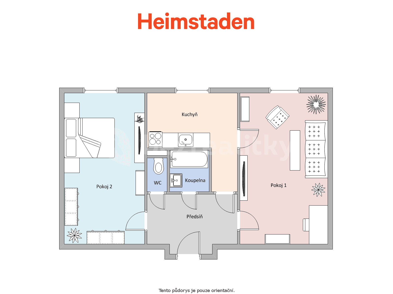 2 bedroom flat to rent, 49 m², 1. máje, Havířov, Moravskoslezský Region